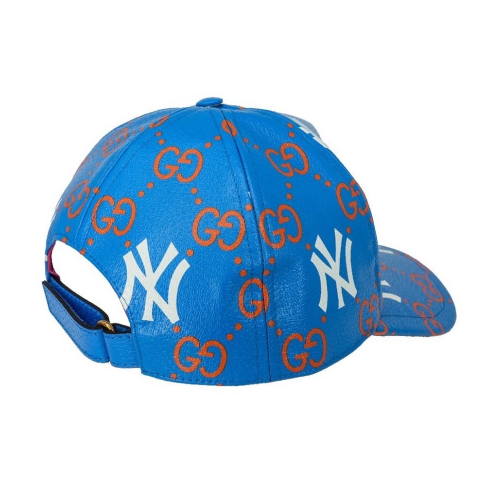 NWT-Gucci Unisex Blue Yankees GG Baseball Hat/Cap - Picture 3 of 11
